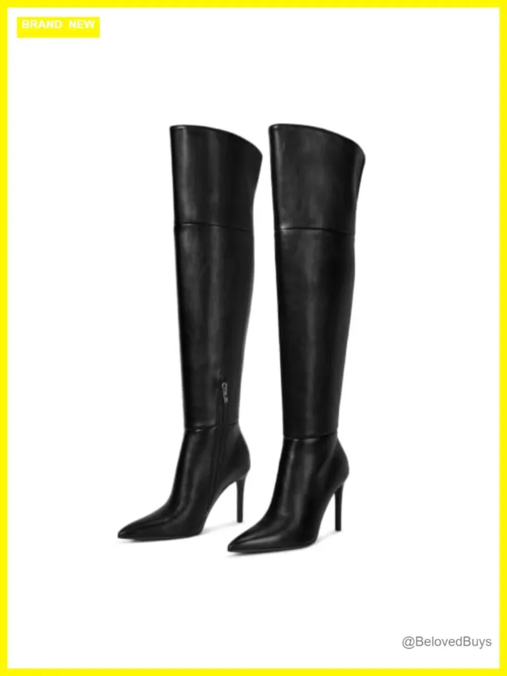 Over the Knee Boots Women Stiletto Heel Comfortable Thigh High Pointed Toe Faux